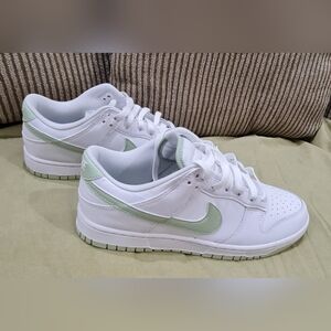 Nike White and Honeydew Green Sneakers